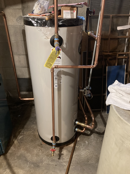 Water heater installation service